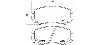 P30018 BREMBO Комплект тормозных колодок, дисковый тормоз