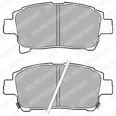 LP1896 DELPHI Комплект тормозных колодок, дисковый тормоз