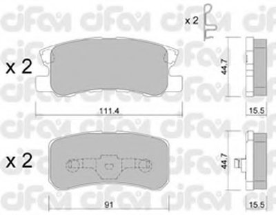 8224000 CIFAM Комплект тормозных колодок, дисковый тормоз