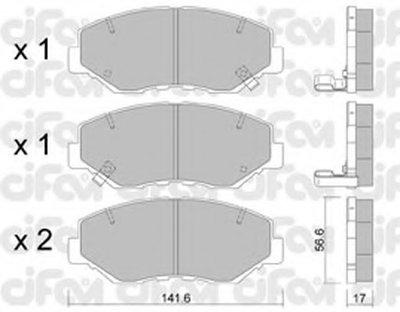 8226060 CIFAM Комплект тормозных колодок, дисковый тормоз