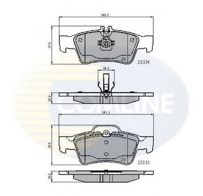 CBP01118 COMLINE Комплект тормозных колодок, дисковый тормоз