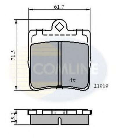 CBP0454 COMLINE Комплект тормозных колодок, дисковый тормоз