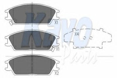 KBP3033 KAVO PARTS Комплект тормозных колодок, дисковый тормоз