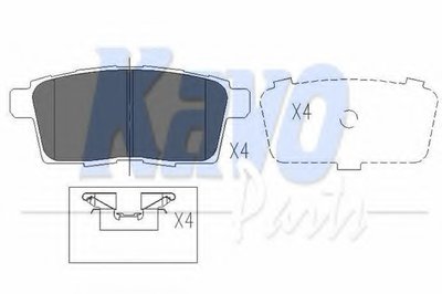 Комплект тормозных колодок, дисковый тормоз KAVO PARTS купить