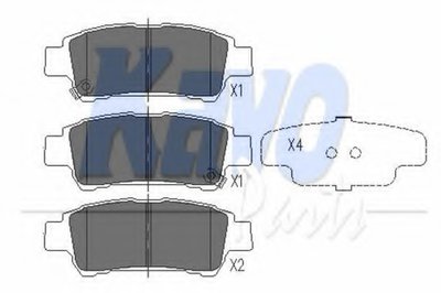 KBP9014 KAVO PARTS Комплект тормозных колодок, дисковый тормоз