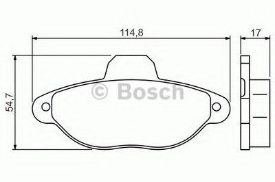 0986495255 BOSCH Комплект тормозных колодок, дисковый тормоз