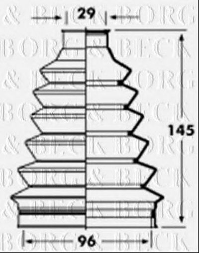 BCB2361 BORG & BECK Пыльник, приводной вал