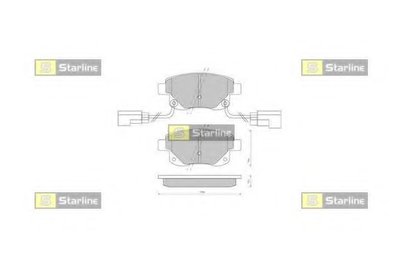 BDS850P STARLINE Комплект тормозных колодок, дисковый тормоз