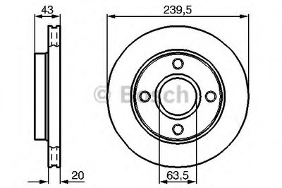 0986478502 BOSCH Тормозной диск