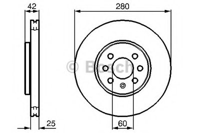 0986479077 BOSCH Тормозной диск