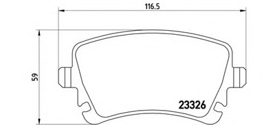 P85083 BREMBO Комплект тормозных колодок, дисковый тормоз