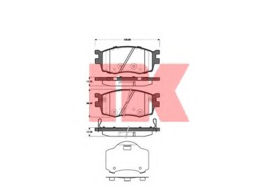 223520 NK Комплект тормозных колодок, дисковый тормоз