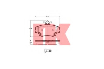 223953 NK Комплект тормозных колодок, дисковый тормоз