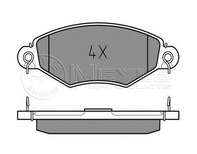 0252198018 MEYLE Комплект тормозных колодок, дисковый тормоз