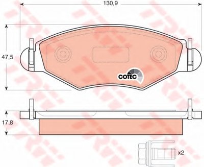 Комплект тормозных колодок, дисковый тормоз COTEC TRW купить