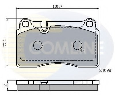 CBP01626 COMLINE Комплект тормозных колодок, дисковый тормоз