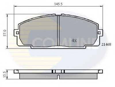 CBP0459 COMLINE Комплект тормозных колодок, дисковый тормоз