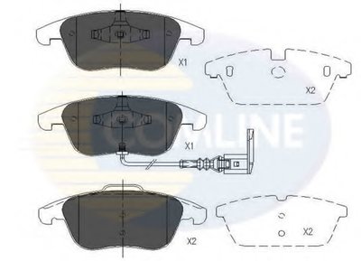 CBP16022 COMLINE Комплект тормозных колодок, дисковый тормоз