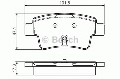 0986495111 BOSCH Комплект тормозных колодок, дисковый тормоз