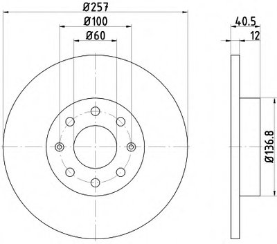 MDC1838 MINTEX Тормозной диск