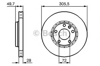 0986479B69 BOSCH Тормозной диск