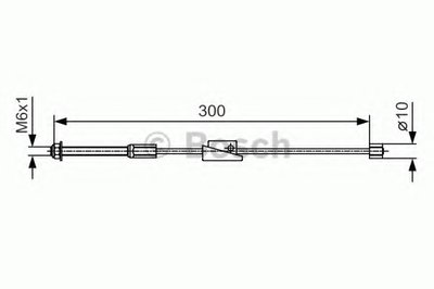 1987482132 BOSCH Трос, стояночная тормозная система