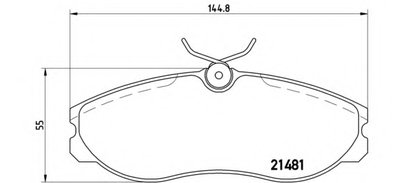 P24039 BREMBO Комплект тормозных колодок, дисковый тормоз