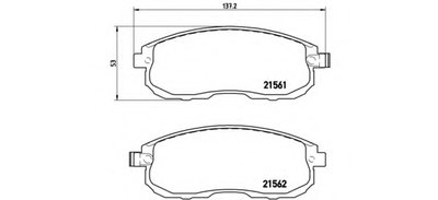 P56065 BREMBO Комплект тормозных колодок, дисковый тормоз