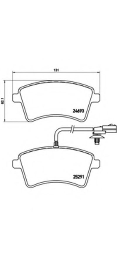 P68058 BREMBO Комплект тормозных колодок, дисковый тормоз