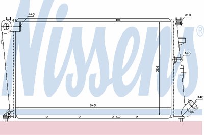 61233 NISSENS Радиатор, охлаждение двигателя
