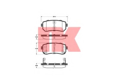 223521 NK Комплект тормозных колодок, дисковый тормоз