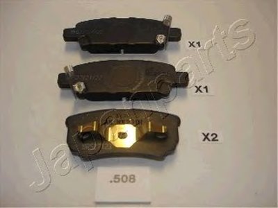 PP508AF JAPANPARTS Комплект тормозных колодок, дисковый тормоз