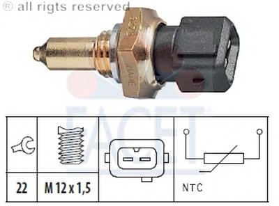 Датчик, температура масла; Датчик, температура охлаждающей жидкости; Датчик, температура масла; Датчик, температура охлаждающей жидкости; Датчик, температура охлаждающей жидкости FACET купить