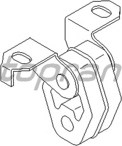 108730 TOPRAN Кронштейн, глушитель
