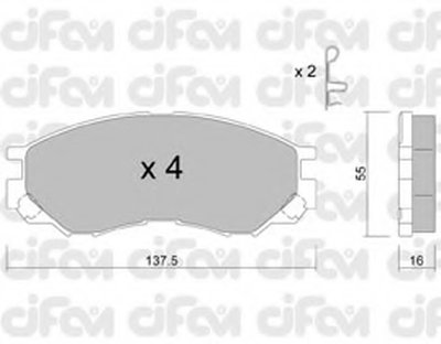 8224010 CIFAM Комплект тормозных колодок, дисковый тормоз