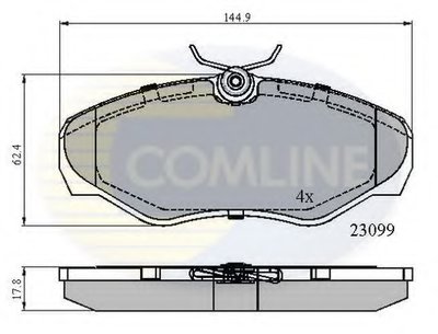 CBP01127 COMLINE Комплект тормозных колодок, дисковый тормоз