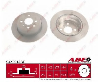 C4X001ABE ABE Тормозной диск