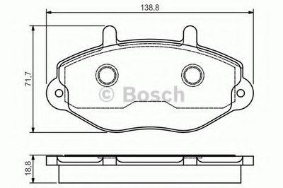 0986495112 BOSCH Комплект тормозных колодок, дисковый тормоз