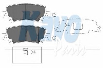 KBP9016 KAVO PARTS Комплект тормозных колодок, дисковый тормоз