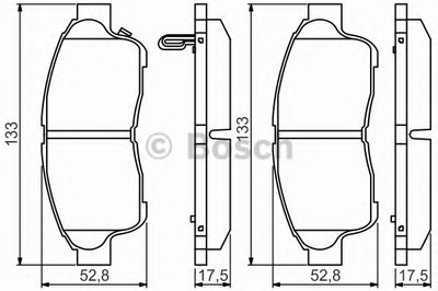 0986495257 BOSCH Комплект тормозных колодок, дисковый тормоз