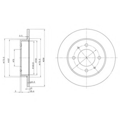 BG3070 DELPHI Тормозной диск