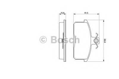 0986424274 BOSCH Комплект тормозных колодок, дисковый тормоз