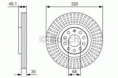 0986479S30 BOSCH Тормозной диск