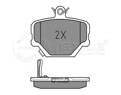 0252199915 MEYLE Комплект тормозных колодок, дисковый тормоз