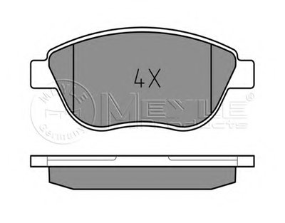 0252370819 MEYLE Комплект тормозных колодок, дисковый тормоз
