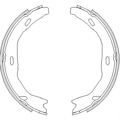 Z475100 WOKING Комплект тормозных колодок, стояночная тормозная система
