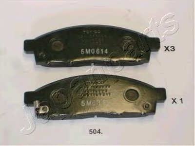 PA504AF JAPANPARTS Комплект тормозных колодок, дисковый тормоз