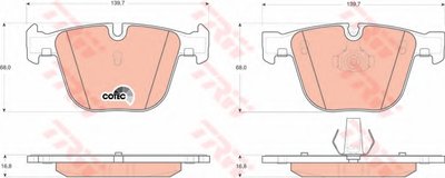 Комплект тормозных колодок, дисковый тормоз COTEC TRW купить