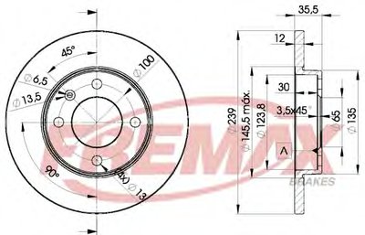 BD3300 FREMAX Тормозной диск