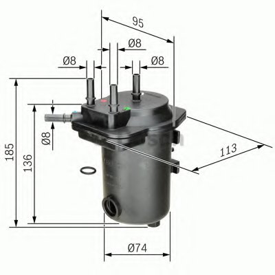 0450907009 BOSCH Топливный фильтр